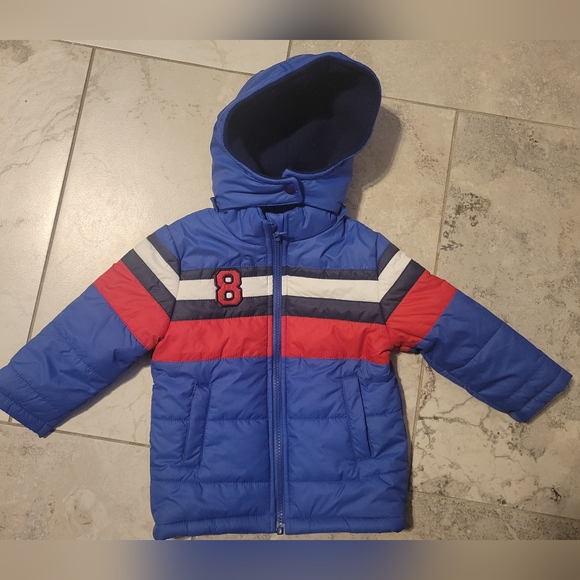 Chirpie Pie Other - Chirpie Pie Royal‎ Blue, Red And White Baby Puffer Jacket Sz 18-24 M